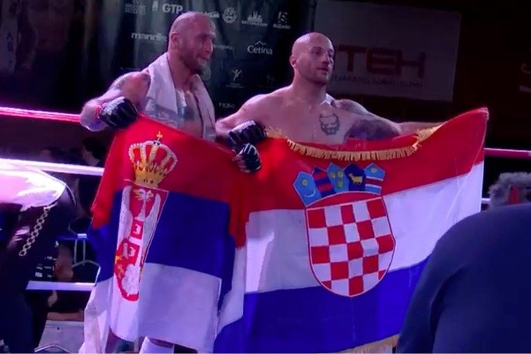 VIDEO Hrvat i Srbin oduševili gestom. Borci nakon nokauta razmijenili zastave