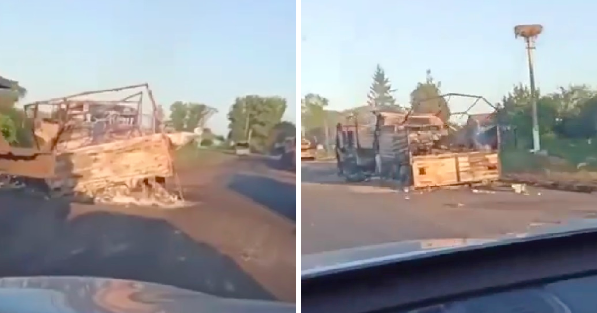 VIDEO Objavljena snimka ruske vojne kolone koja je sinoć uništena