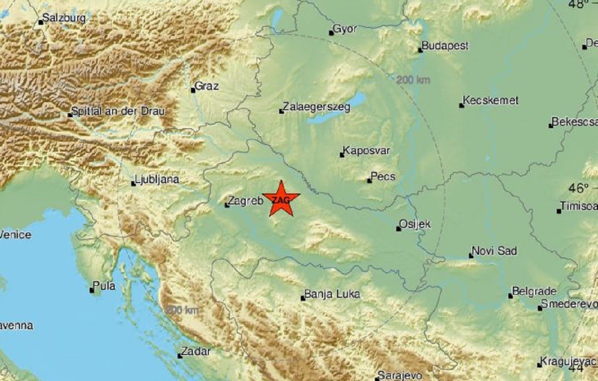Slabiji potres na bjelovarskom području