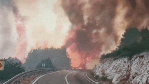 VIDEO Pogledajte dramatičnu snimku požara kod Planog, objavili su je vatrogasci