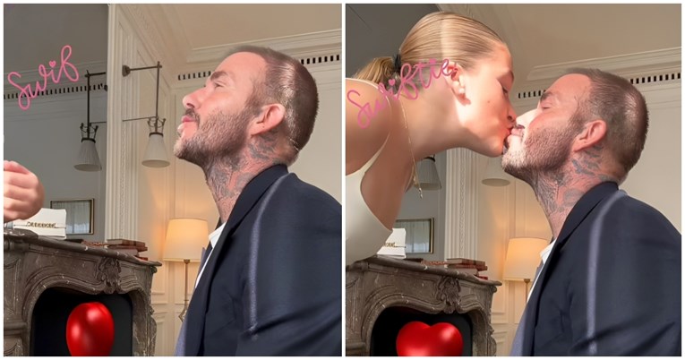 VIDEO Beckham poljubio kćer Harper (12) u usta