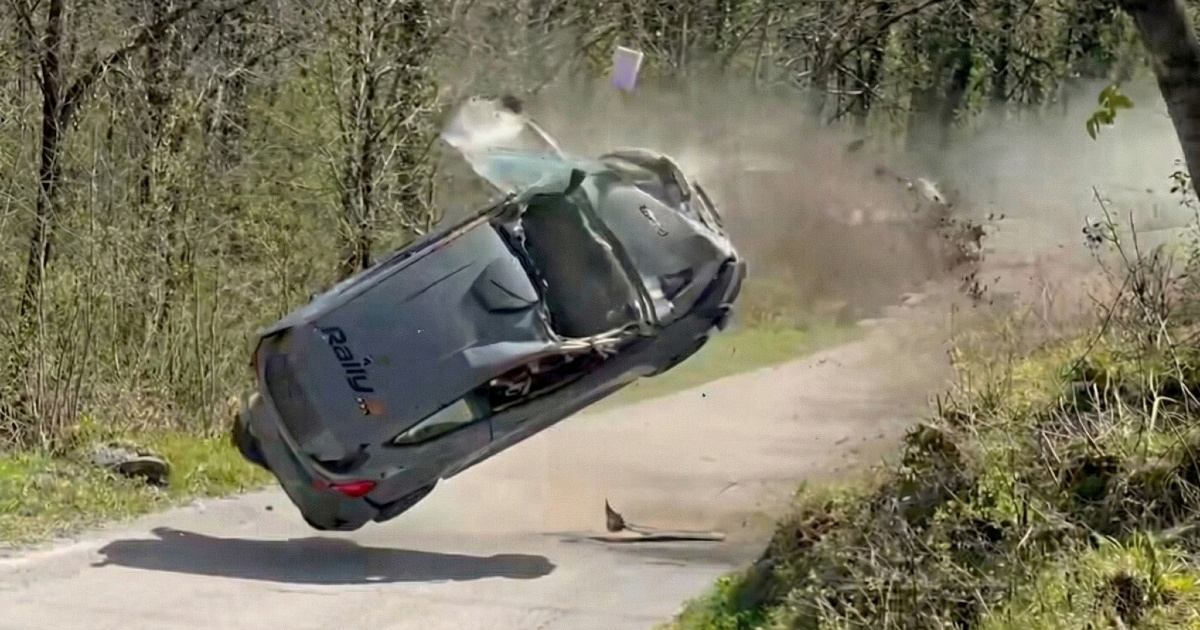 VIDEO Teška nesreća uoči WRC spektakla u Hrvatskoj. Kotači otpali od siline udarca