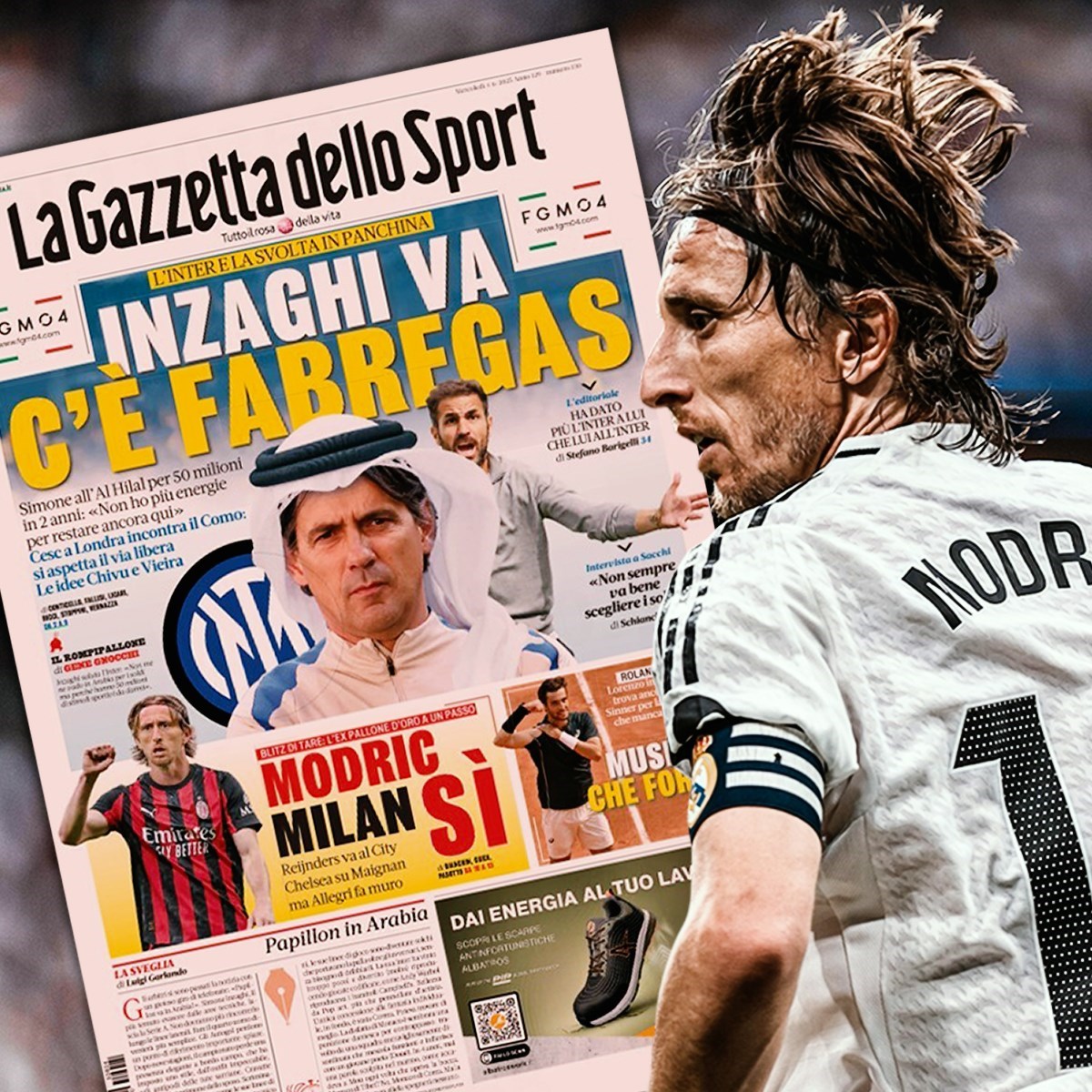 Pogledajte naslovnicu Gazzette na dan kad bi Modrić trebao potpisati za Milan