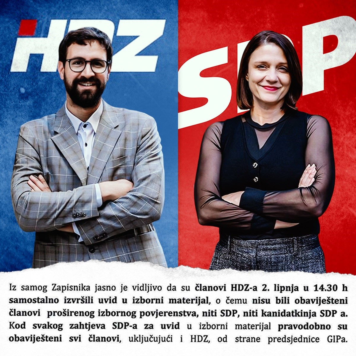 HDZ u Korčuli pobijedio za 4 glasa. SDP objavio kakve su sve listiće pronašli
