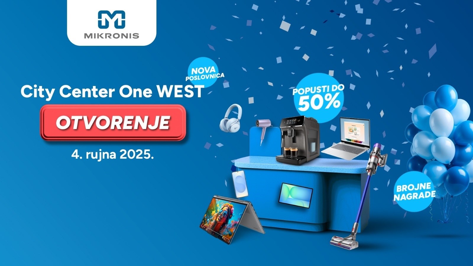 Lov na bonove do 100 eura: Mikronis otvara novu trgovinu u City Centeru One West
