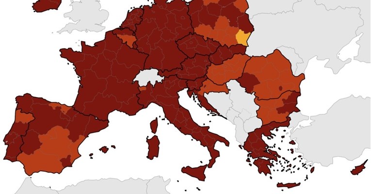Objavljena nova korona-karta Europe, Hrvatska više nije cijela u tamnocrvenom