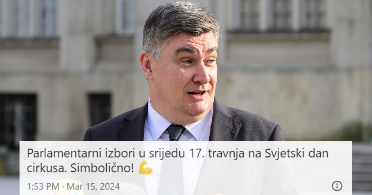 "Vrijeme za maknuti klaunove": Izbori u Hrvatskoj bit će na Svjetski dan cirkusa