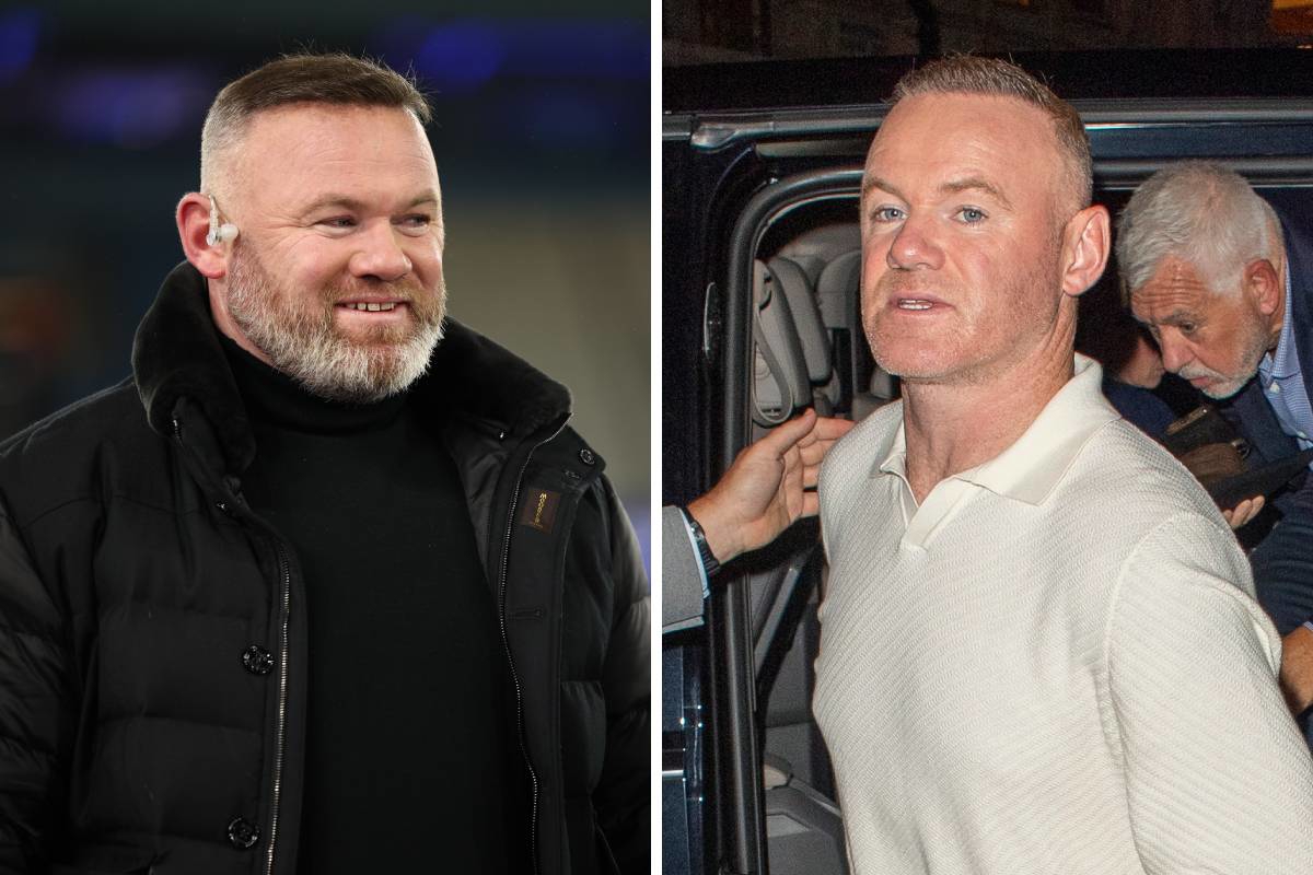 Lijevo je Rooney u veljači 2025., desno danas