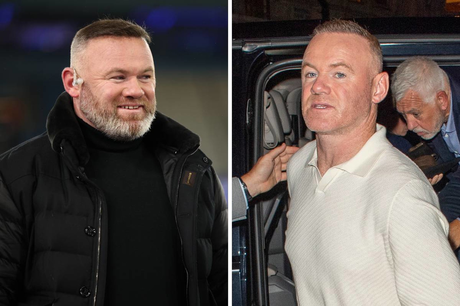 Lijevo je Rooney u veljači 2025., desno danas