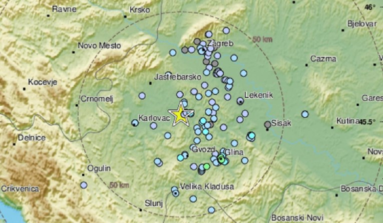 Potres od 3.1 po Richteru kod Gline