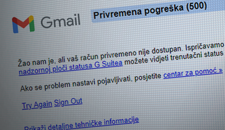 Na pola sata diljem svijeta pali Gmail, YouTube... Javio se Google