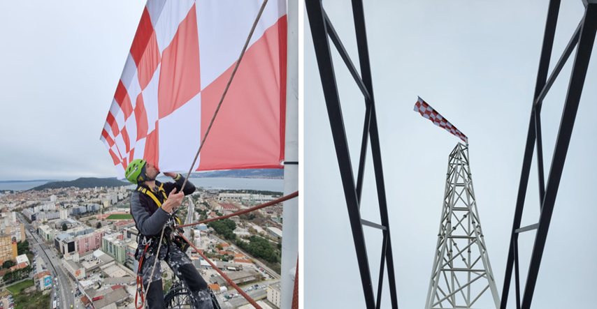 FOTO Spektakularan prizor: Hrvatska zastava vijori se s najvišeg nebodera Lijepe Naše