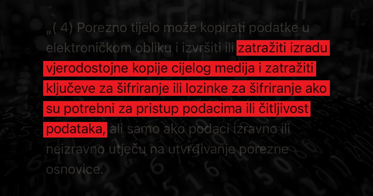 Porezna sad tvrdi da neće tražiti šifre od ljudi. Jučer nam govorili suprotno