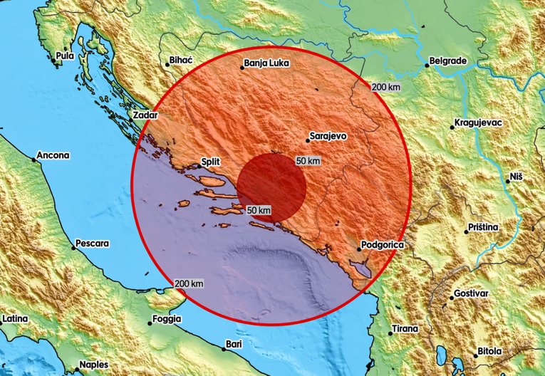 Kod Metkovića jutros umjeren pa slabiji potres