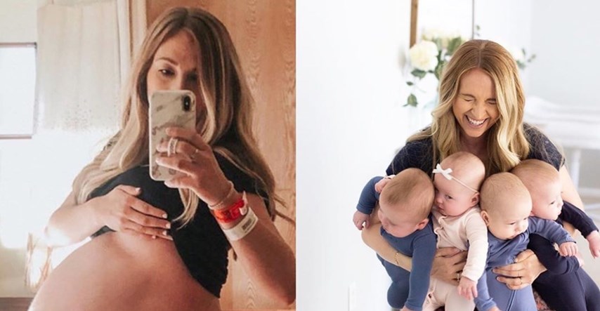 Majka četvorki podijelila nevjerojatne fotografije prije i poslije porođaja