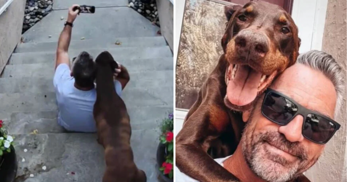 Tip snimio selfie sa psom nesvjestan da će mu to biti jedna od najljepših uspomena