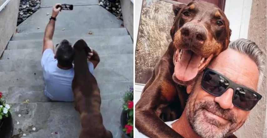 Tip snimio selfie sa psom nesvjestan da će mu to biti jedna od najljepših uspomena