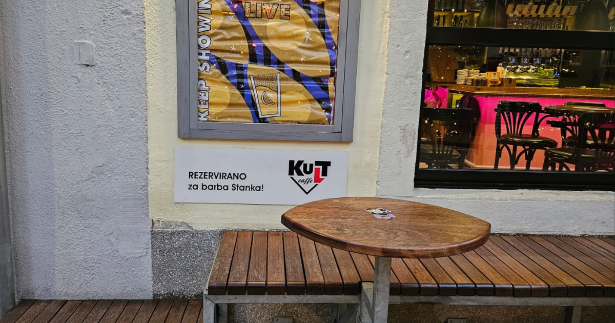 U zadarskom kafiću jedno je mjesto uvijek rezervirano za barbu Stanka