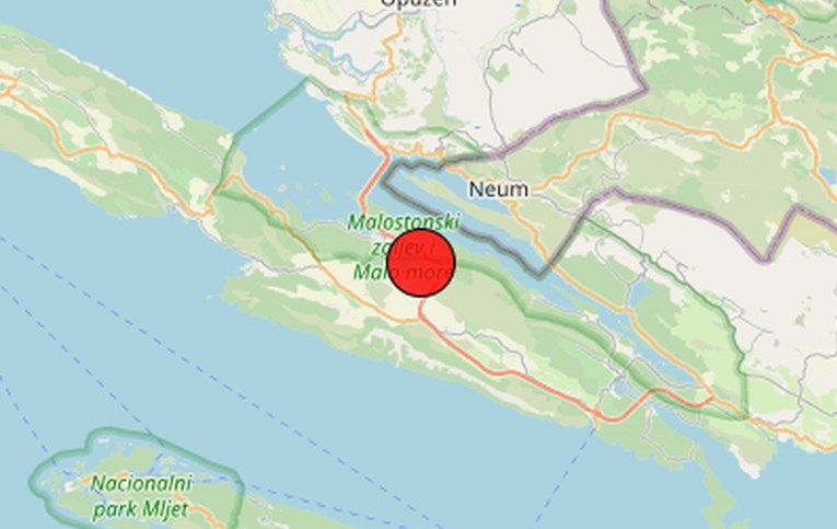 Potres magnitude 3.0 po Richteru na Pelješcu