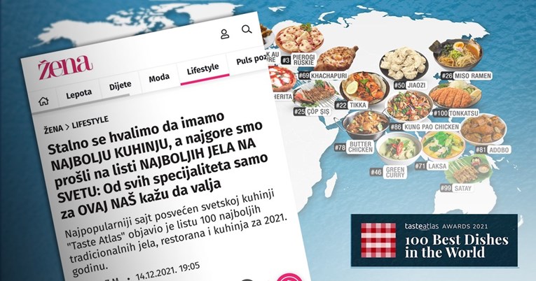 Hrvatska kuhinja šesta najbolja na svijetu, a Srbi se žale: "Mi smo najgore prošli"