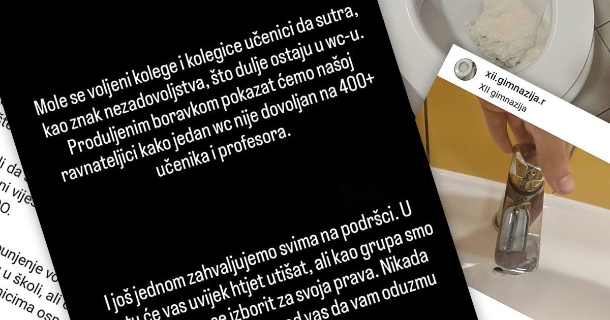 Ravnateljica zatvorila vodu u gimnaziji: Zaplijenila sam vreću punu pištolja na vodu