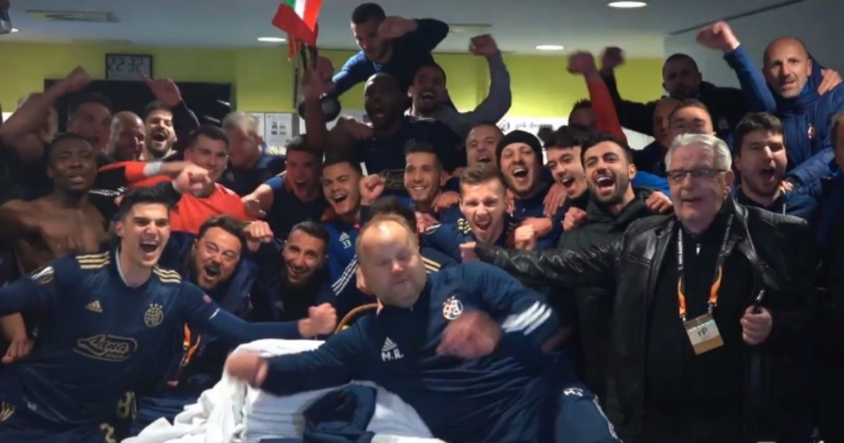 Nezapamćena fešta u Dinamovoj svlačionici. Poslušajte što se pjeva nakon Tottenhama