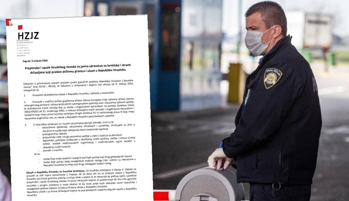 Otvorene su hrvatske granice. HZJZ objavio detaljna pravila i upute