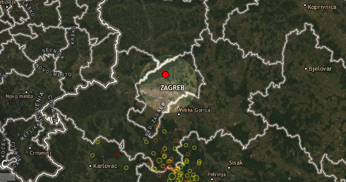 Slab potres oko 4 ujutro zatresao Zagreb, epicentar kod Markuševca