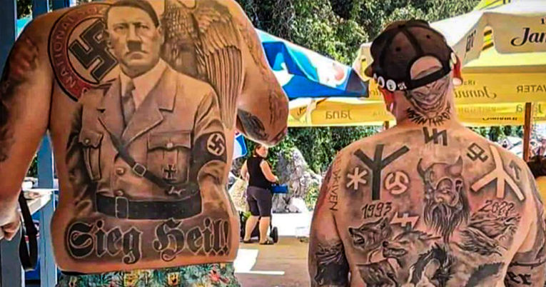 FOTO Prekriveni nacističkim tetovažama ušli u bar u Rijeci, pozvana policija