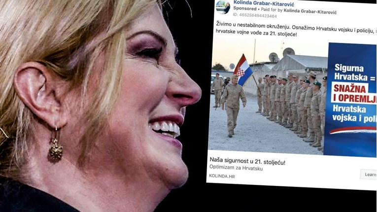 Kolinda na Fejsu platila oglas s fotografijom Hrvatske vojske