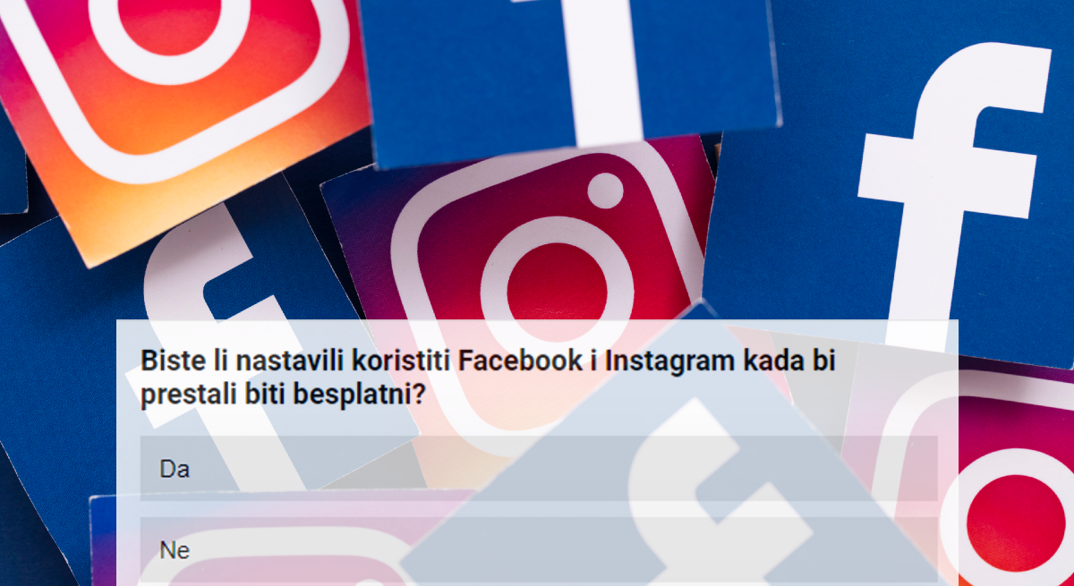 ANKETA Biste li ostali na Facebooku i Instagramu kada bi se plaćali?