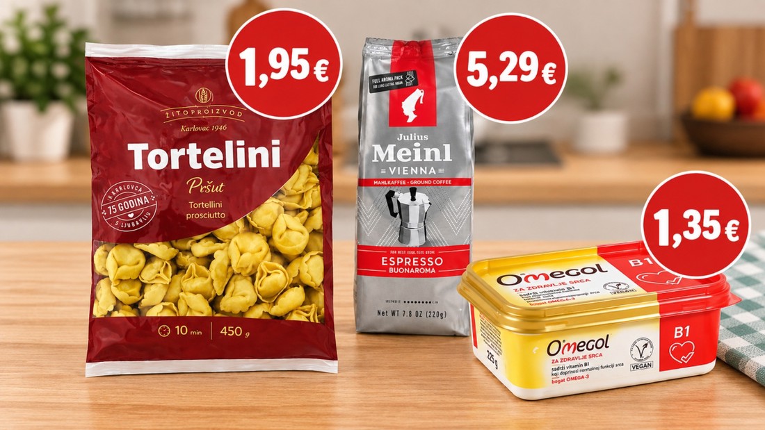 Gdje danas možete uštedjeti? Napli smo torteline po 1.95 €, a margarin za samo 1.35 €