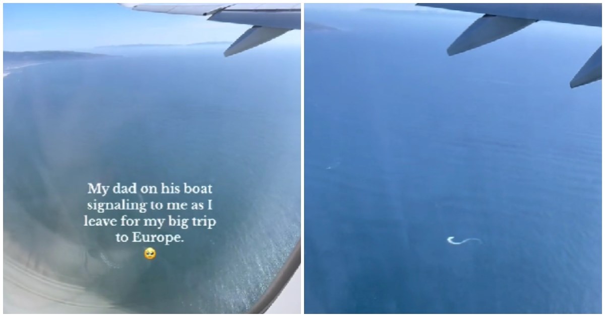 Krenula na put pa iz aviona ugledala tatin brod, njegova gesta dirnula ju je do suza