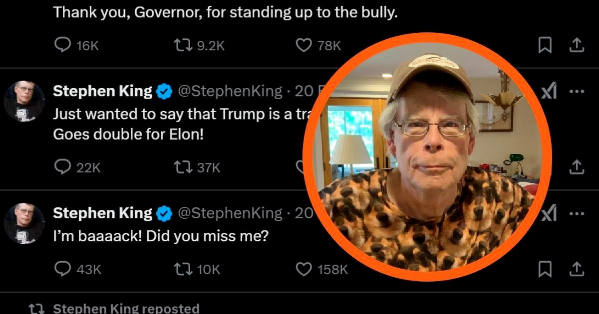 Stephen King se vratio na X i u par riječi izvrijeđao Trumpa i Muska