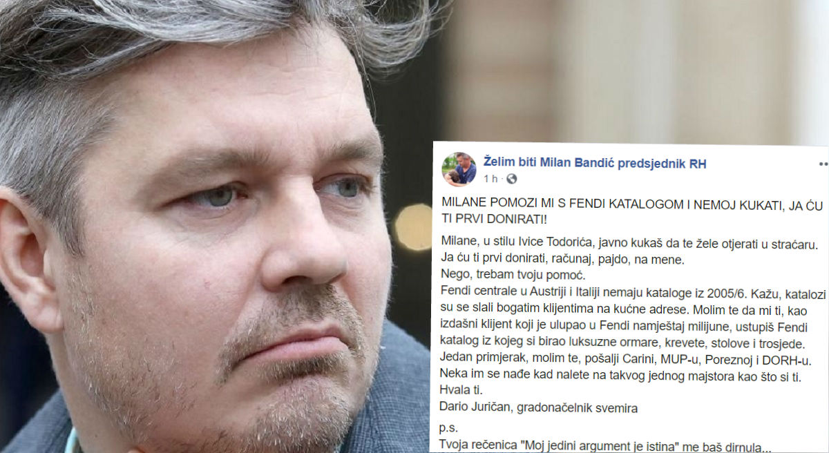 Juričan Bandiću: Žele te otjerati u straćaru. Ja ću ti prvi donirati