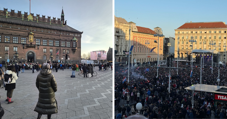 FOTO I VIDEO Lijevo je doček Danaca. Desno je doček Hrvata