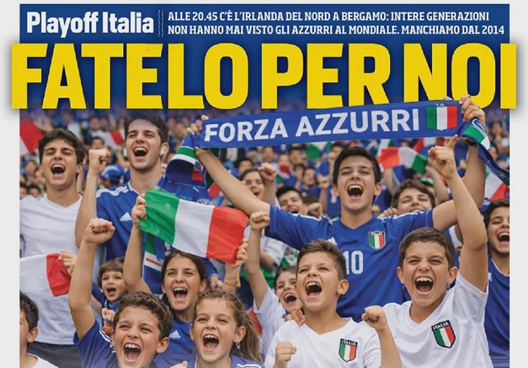 Corriere dello Sport: Naslovnicu nam je radio AI. Nemamo mladih navijača Italije