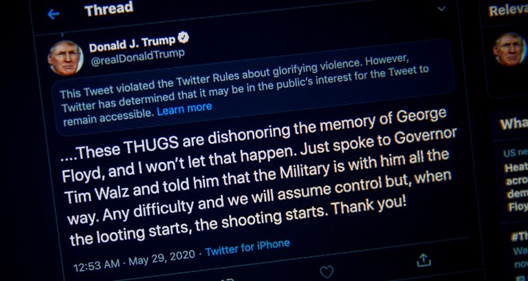 Twitter onemogućio Trumpovu videoposvetu Floydu