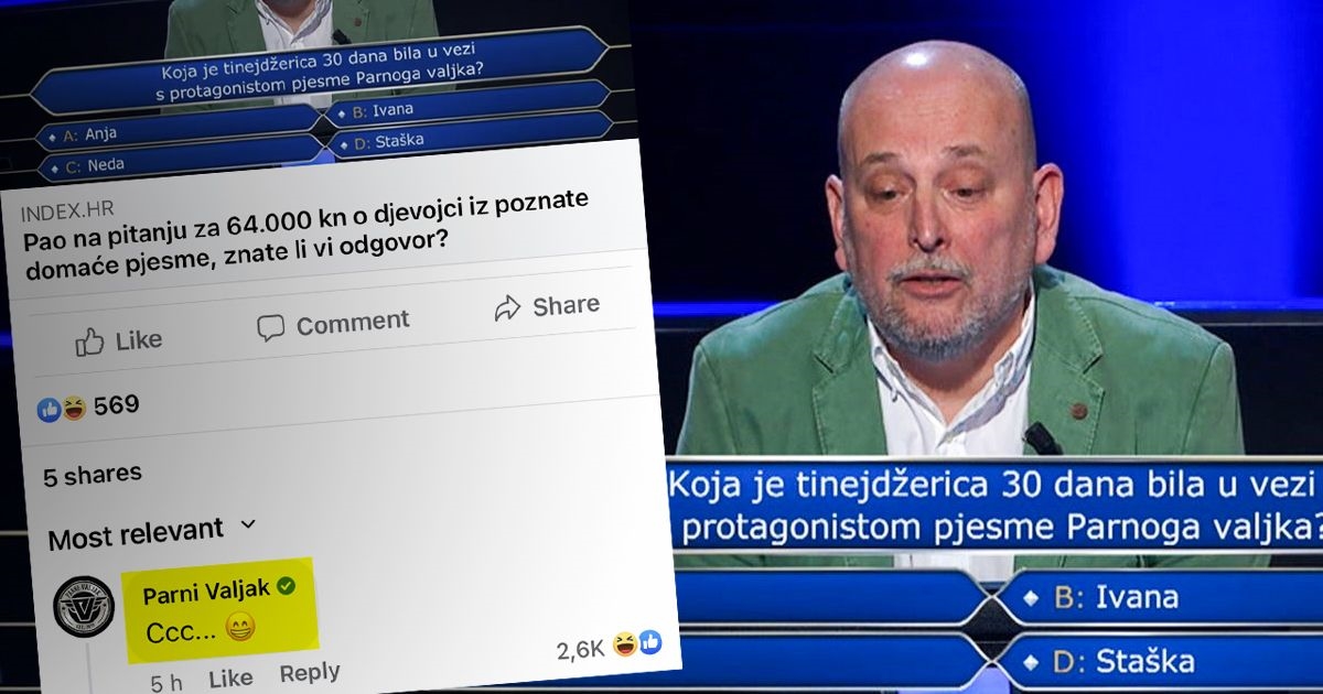 Promašio pjesmu Parnog valjka za 64.000 kuna, komentar benda hit je na Fejsu