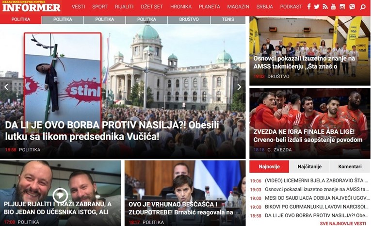 Pogledajte kako Vučićevi mediji prate prosvjed u Beogradu