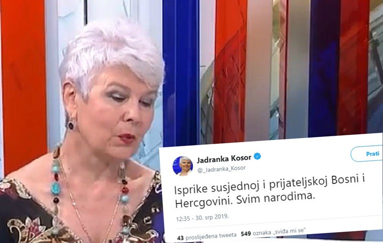 Jadranka Kosor se zbog Kolinde ispričala BiH