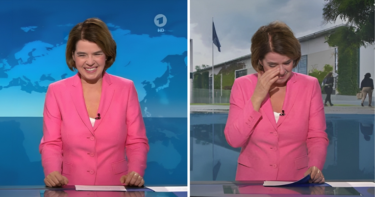 Poznata voditeljica umirala od smijeha tijekom dnevnika, video je urnebes