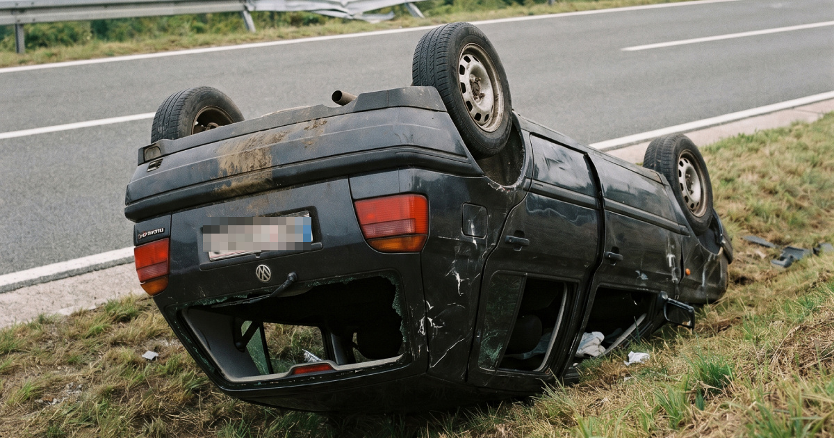 Vozila po A1 bez dozvole. Udarila u ogradu pa se izokretala, teško je ozlijeđena