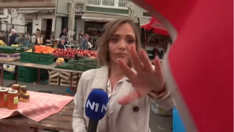 Reporterka N1 objavila snimku nezgode prije javljanja uživo: "Isuse"