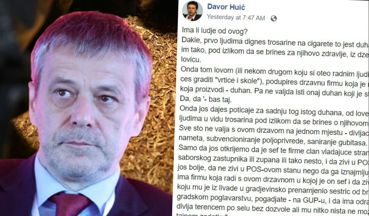 Huić: Poskupe cigarete, a onda se tim novcem spašava državni proizvođač duhana