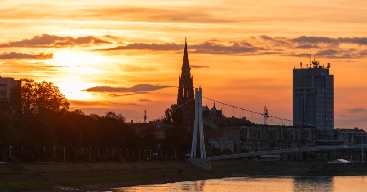FOTO Zalazak sunca u Osijeku večeras je bio posebno lijep