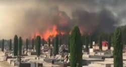 Ogromni požar kod Zadra, pogledajte veliku vatru nekoliko metara od groblja
