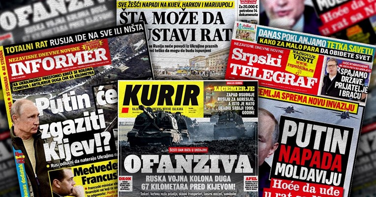 Ovako Vučićevi tabloidi pišu o invaziji Rusije