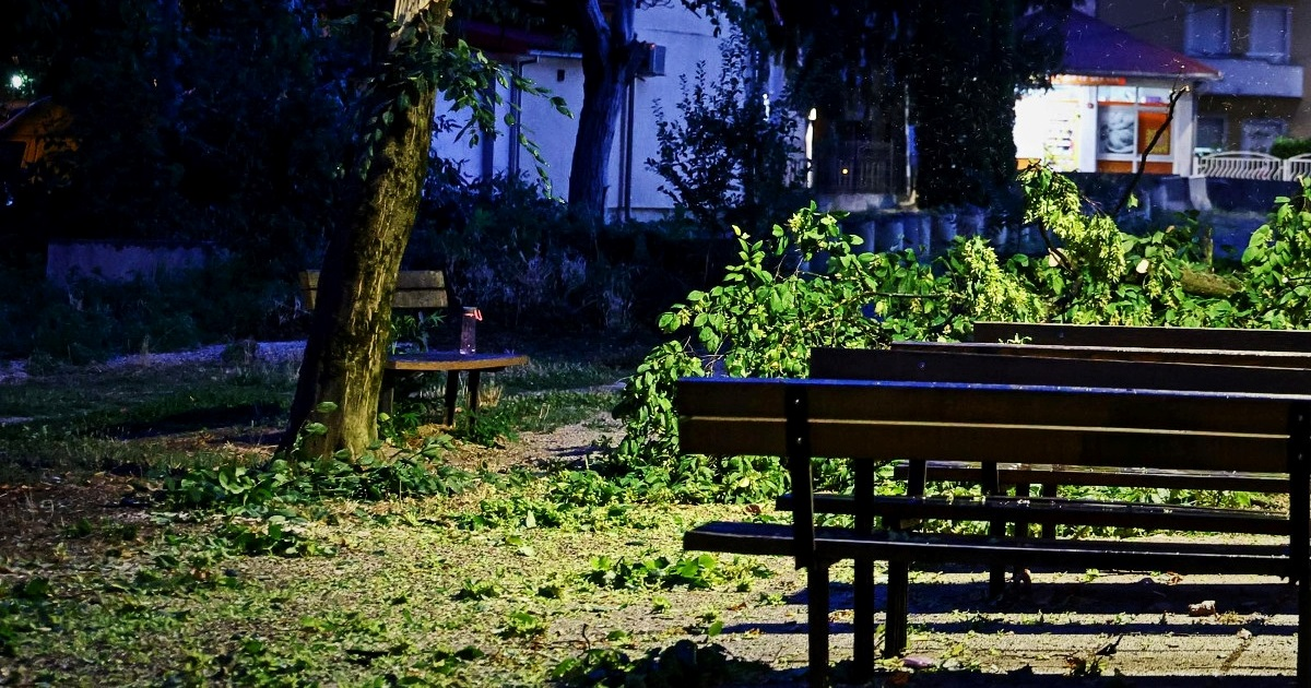 Prošlo nevrijeme na sjeveru Hrvatske. Jak vjetar rušio stabla i električne vodove