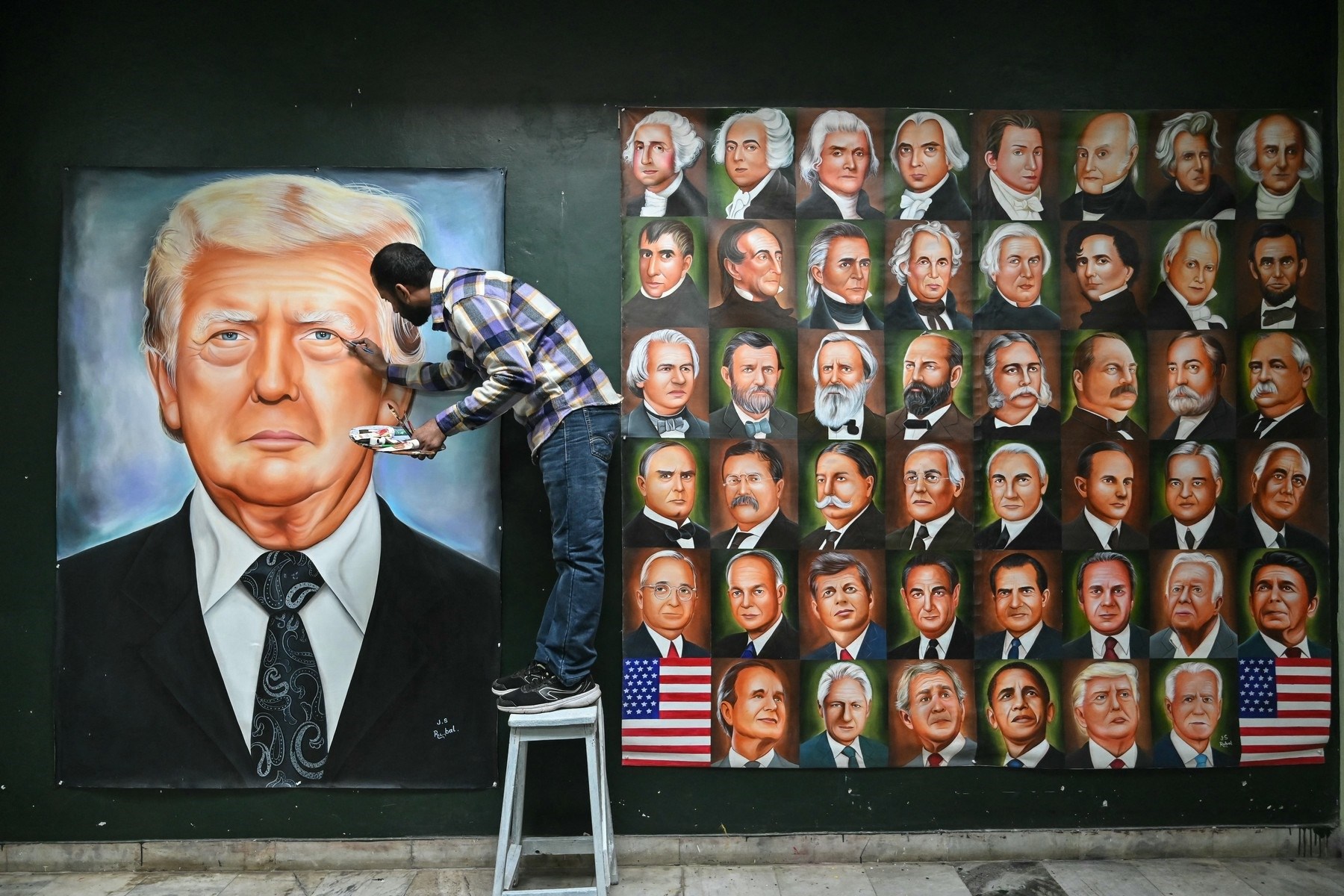 Indijski umjetnik naslikao portret Donalda Trumpa. Sviđa li vam se?